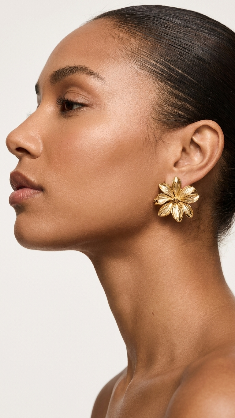 Boucles d'Oreilles Fleur d'Hibiscus