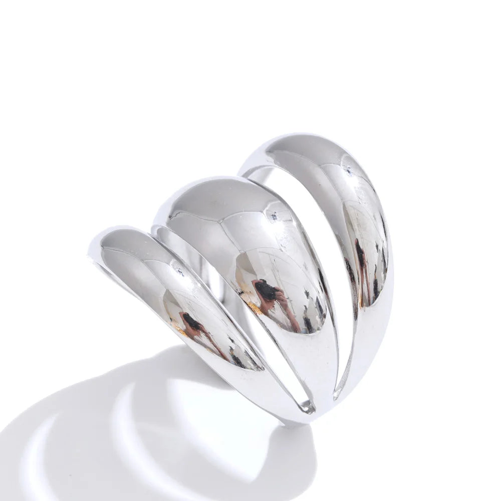 Bague volcanique version argentée et mix
