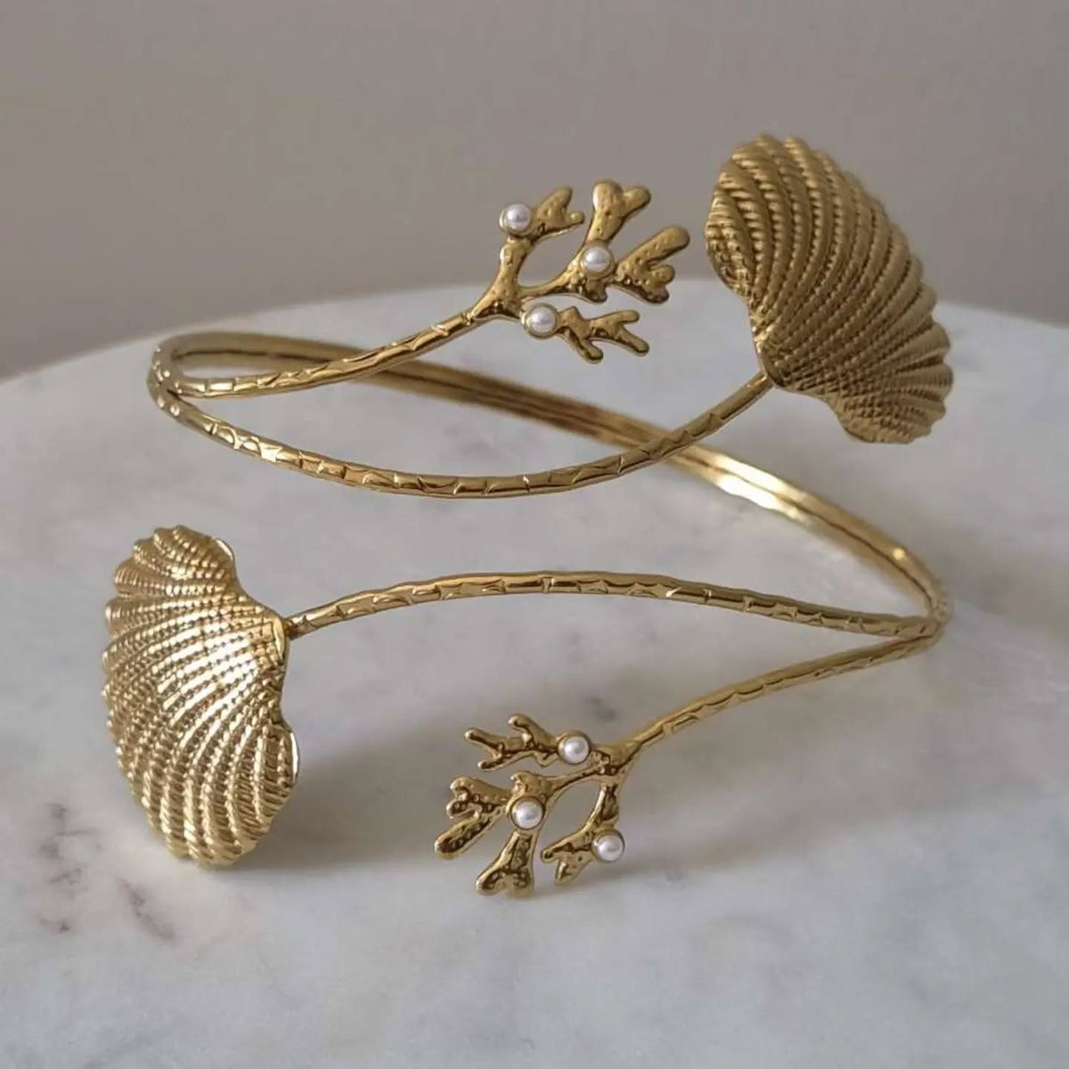 Bracelet Ajustable Femme — Corail Doré