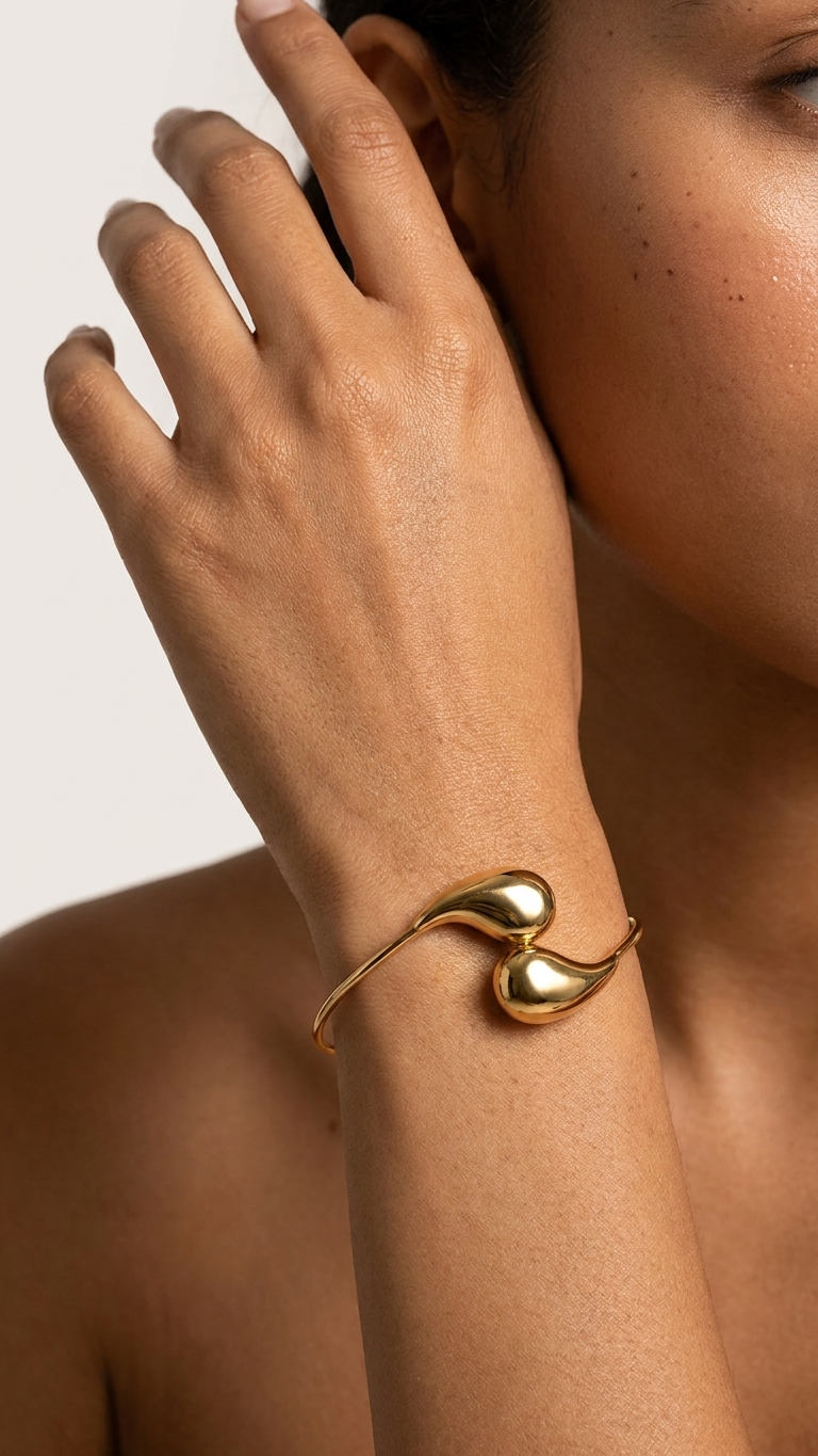 Bracelet Jonc ajustable - Bras et Poignet en Acier inoxydable